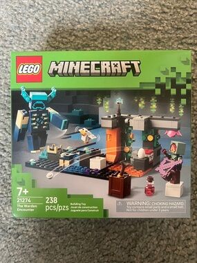 Lego Minecraft Set with Bright Green and Teal Elements